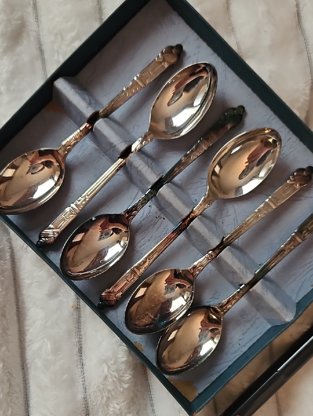 Apostle Spoon Set EPNS set Of 6 Mini Antique Gift Set Tea Or Desert Spoons